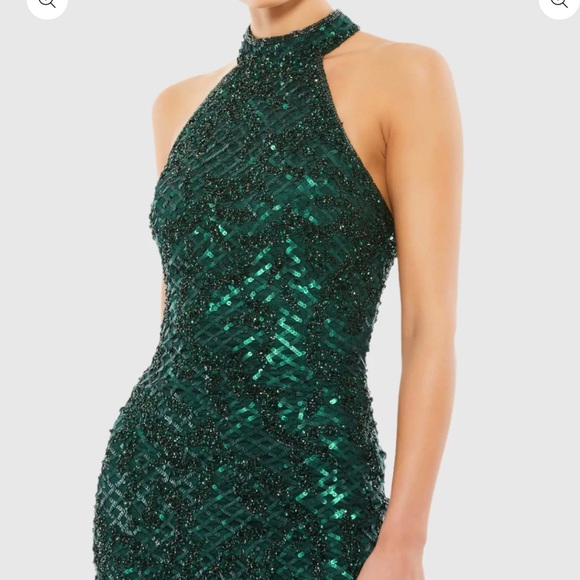 Mac Duggal Formal Beaded Gown Size 2 NWT Emerald - Picture 5 of 5